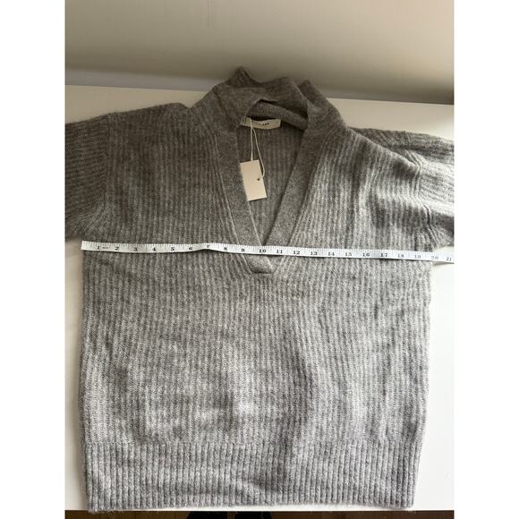 $128 New Everlane The Oversized Polo in Alpaca - Heather Grey Small - Picture 9 of 15